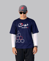Mehrosh Navy Graphic Tee – Signature Edition 2