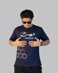 Mehrosh Navy Graphic Tee – Signature Edition 3