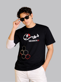 Mehrosh Black Graphic Tee – Signature Edition 1