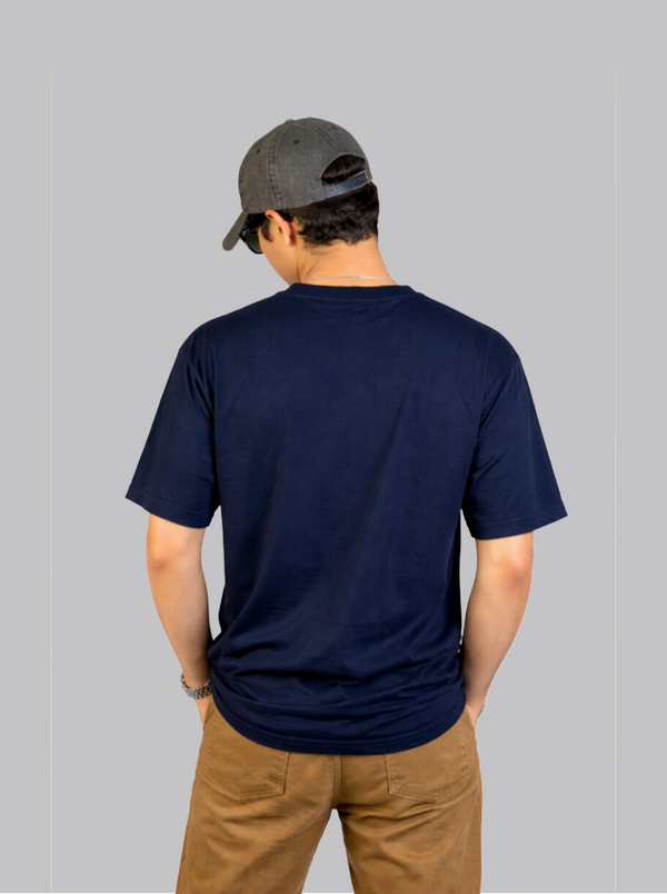 Mehrosh Navy Statement Tee – Silent Authority alt