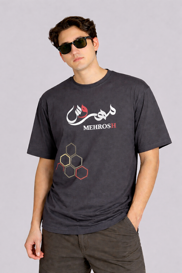 Mehrosh Grey Graphic Tee – Signature Edition